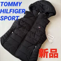 A285新品TOMMY HILFIGER ト中綿ベストフード付(M)レディース