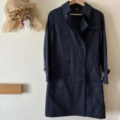値下げ！試着のみ　MUJI 無印良品　トレンチ　S ネイビー　スプリングコートのサムネイル