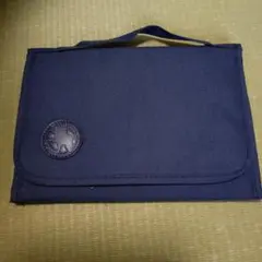 ネイビー ナイロン折りたたみバッグ
