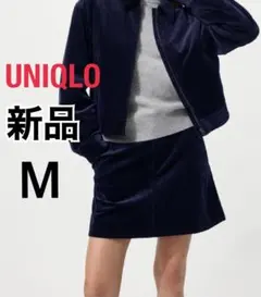 【新品】UNIQLO ユニクロ コーデュロイミニスカート ネイビー M