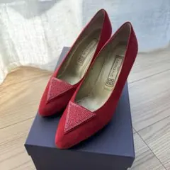 GIVENCHY ジバンシー レッド スエード ハイヒール パンプス