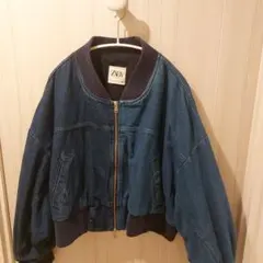 ZARA デニムブルー ジャケット 　USA XLサイズ　レディース