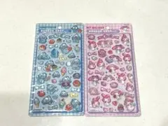 Hangyodon&My Melody ボンボンドロップシール 2種セット
