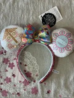 ディズニーランド イッツアスモールワールド カチューシャ　ミニー　タグ付き