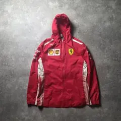 A22 PUMAプーマFerrariフェラーリ企業ロゴナイロンジャケットレッドLのサムネイル