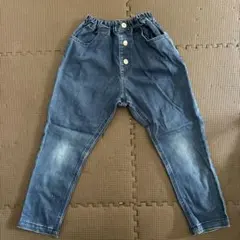 BeBe デニムパンツ ウエストゴム リボン付き 120