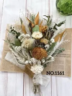 ドライフラワースワッグ❁⃘ドライアンドラとグレビリア❁⃘ネイティブ【37㎝】