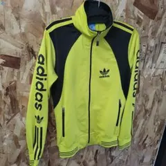 90s adidas イエロー ブラック トラックジャケット Lサイズのサムネイル