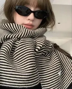 SCRUFF OL ストライプ ニットマフラー