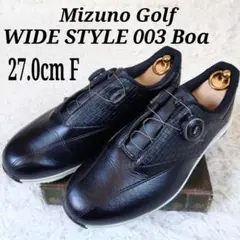 MIZUNO GOLF　ワイドスタイル003 ボア　ゴルフシューズ　黒のサムネイル