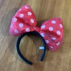 ディズニーミニーちゃん カチューシャ 赤 水玉