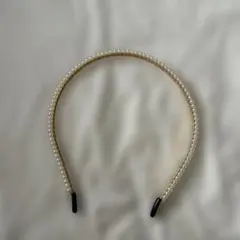 パール装飾のカチューシャ