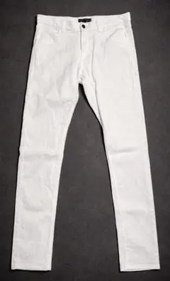 【美品】RUBIK ホワイトパンツ L ストレッチ スリム 白パン