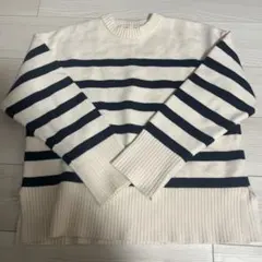 ZARA ストライプ 長袖ニットセーター S