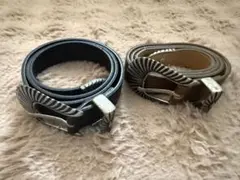 ベルト 2本セット ウエスタン調バックルのサムネイル