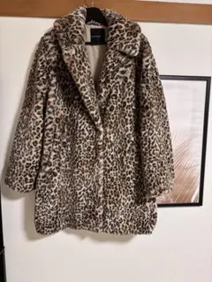 DECJUBA ヒョウ柄 ファーコート
