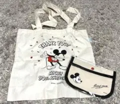 ディズニー ミッキーマウス エコバッグ キャンバスポーチ