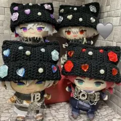 薔薇グレー【匿名配送】にじぱぺっと　にじぱぺ　ぱぺ服　帽子　10cmぬい