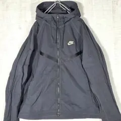 希少XL✨ナイキ ナイロンジャケット ウィンドランナー 刺繍ロゴ ダークグレー