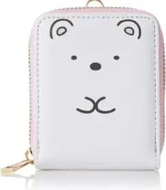 すみっコぐらし　しろくま　フェイス柄　じゃばらカードケース　ホワイト　白