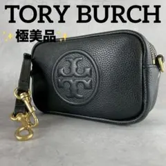 ✨極美品✨トリーバーチ　ペリーボンベ　カメラバッグ ショルダーバッグ　レザー　黒