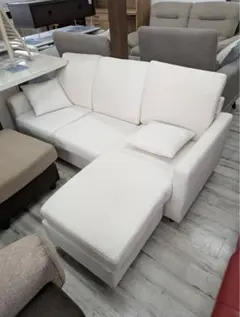 展示品❗2人掛けソファ　ファブリック　アンティーク風　北九州福岡市限定 展示品❗️3人掛けソファ ファブリック ブークレ生地 北九州市福岡市