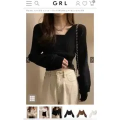 GRL カシュクールニット