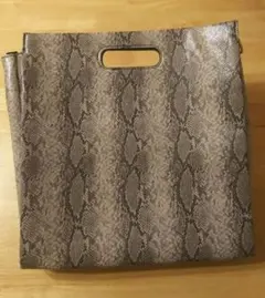 ハンドバッグ スクエア パイソン 蛇柄 ショルダー可
