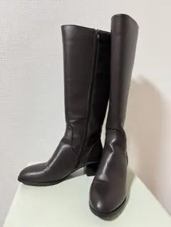 ブラウン ロングブーツ 24.0cm コスプレなどにのサムネイル