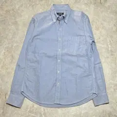 ビームス BDシャツ S ブルー 綿100% ボタンダウン オックスフォード