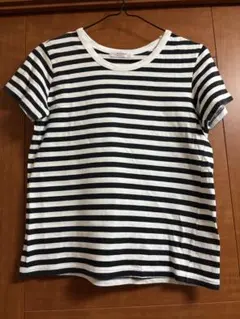 【美品】BACK NUMBER 白黒ストライプ Tシャツ