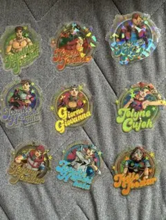 ジョジョの奇妙な冒険 クリアステッカー9枚セット