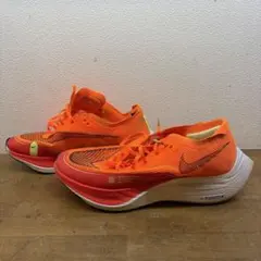 NIKE ZoomX ヴェイパーフライ2ランニングシューズ オレンジ 25.5