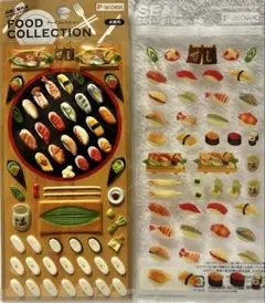 平成レトロ　P-WORK 寿司シールコレクション 2枚セット