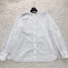 アンタイトル 大きいサイズ ボリュームスリーブバンドカラーシャツ 4