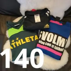 adidas 他　サッカーウェア　 140　半袖1枚、長袖2枚のサムネイル