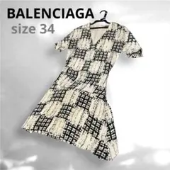 BALENCIAGA シルク リボン ワンピース 34 XSのサムネイル