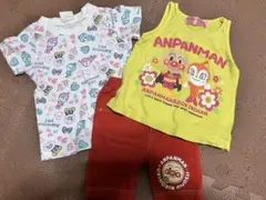 アンパンマン　トップス　ズボン　3点セット　80サイズ