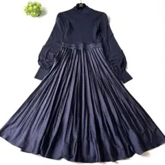 パフスリーブ ロングワンピース