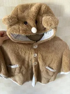 petit main テディベアポンチョ　フリーサイズ