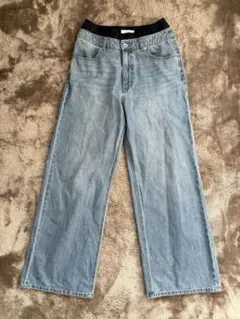 キュアノス Q.anos ダブルウエストドロストデニム　サイズ 1