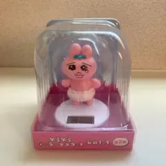 ⭐️美品⭐️ゆらゆらソーラーマスコット おぱんちゅうさぎ　ピンク　うさぎ　車
