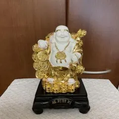 修縁堂】極上品 木彫仏像 七福神 布袋様 彫刻 本金 切金 天然木檜材 