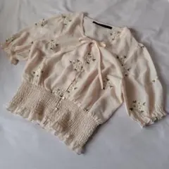 花柄刺繍 半袖ブラウス　an another angelusのサムネイル