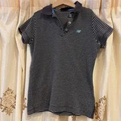 ストライプ 半袖ポロシャツ