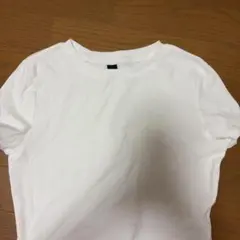 シンプル クルーネック 半袖Tシャツ ホワイト M