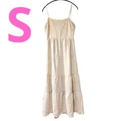 【LUCKY BRAND】[S]ポルカドット ティアードマキシワンピース