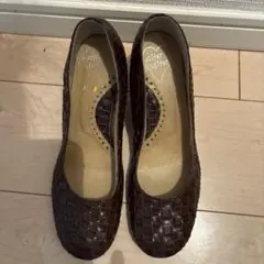 メッシュ風ブラウンヒール