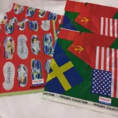 新品⭐パーソンズ　ブルーミング中西　 大判ハンカチ　4枚セット