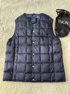 TAION タイオン インナーダウンベスト 150 ネイビー 収納袋付